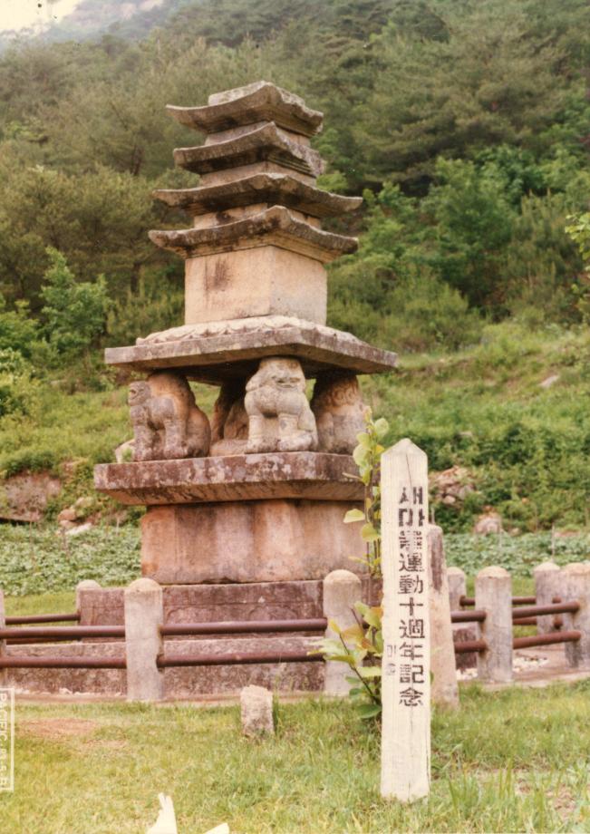 제천 사자빈신사지 사사자 구층석탑이미지