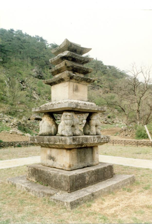 제천 사자빈신사지 사사자 구층석탑이미지
