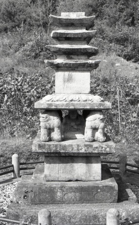 제천 사자빈신사지 사사자 구층석탑이미지