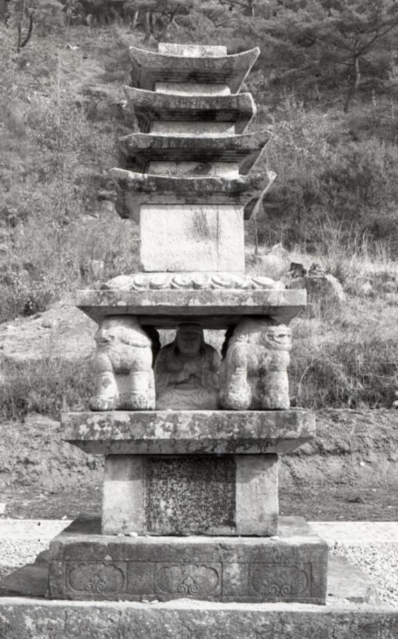 제천 사자빈신사지 사사자 구층석탑이미지