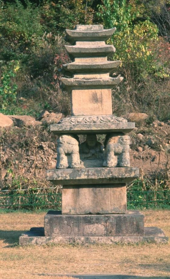 제천 사자빈신사지 사사자 구층석탑이미지