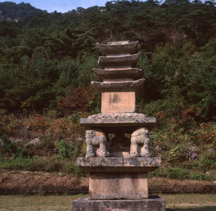 제천 사자빈신사지 사사자 구층석탑이미지