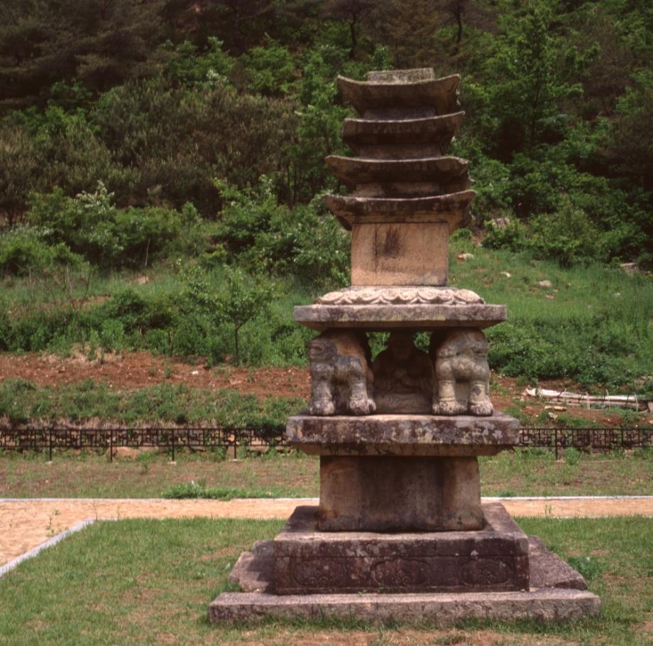 제천 사자빈신사지 사사자 구층석탑이미지