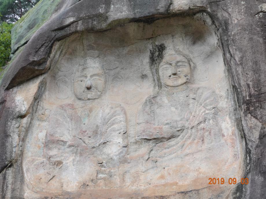 괴산 원풍리 마애이불병좌상이미지