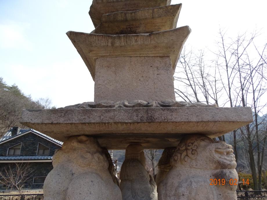 제천 사자빈신사지 사사자 구층석탑이미지