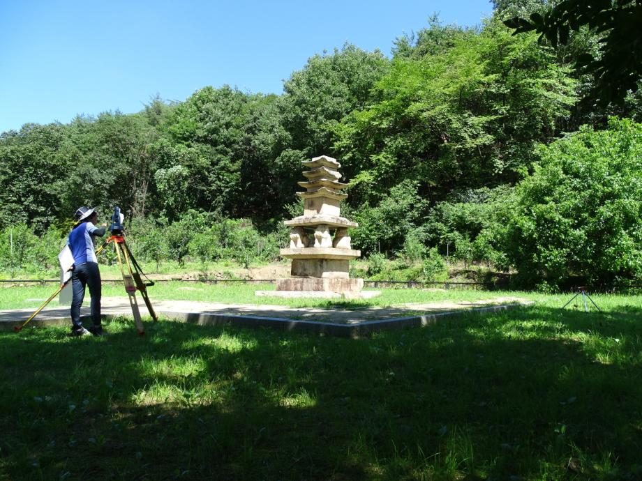 제천 사자빈신사지 사사자 구층석탑이미지