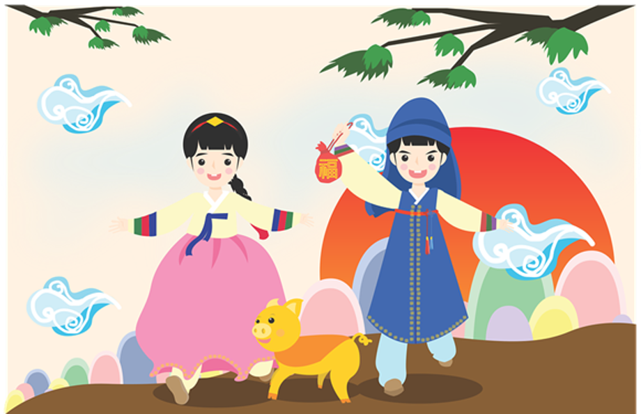 설과 정월 대보름 이미지